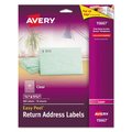 Avery Dennison Clear laser Label, 80 Up, PK800 72782